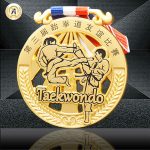 Now Get The Best Quality of Stock Taekwondo Medals For Your Actitivies, Metal Bronze Medal With Ribbons