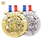 Now Get The Best Quality of Stock Taekwondo Medals For Your Actitivies, Metal Bronze Medal With Ribbons