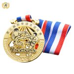 Now Get The Best Quality of Stock Taekwondo Medals For Your Actitivies, Metal Bronze Medal With Ribbons