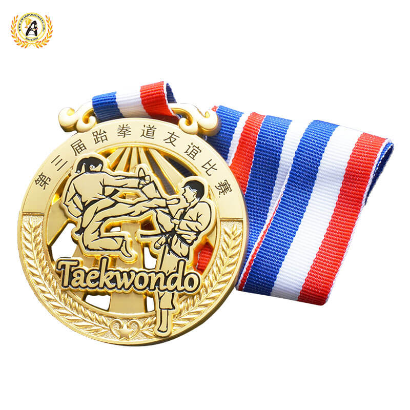 Now Get The Best Quality of Stock Taekwondo Medals For Your Actitivies, Metal Bronze Medal With Ribbons
