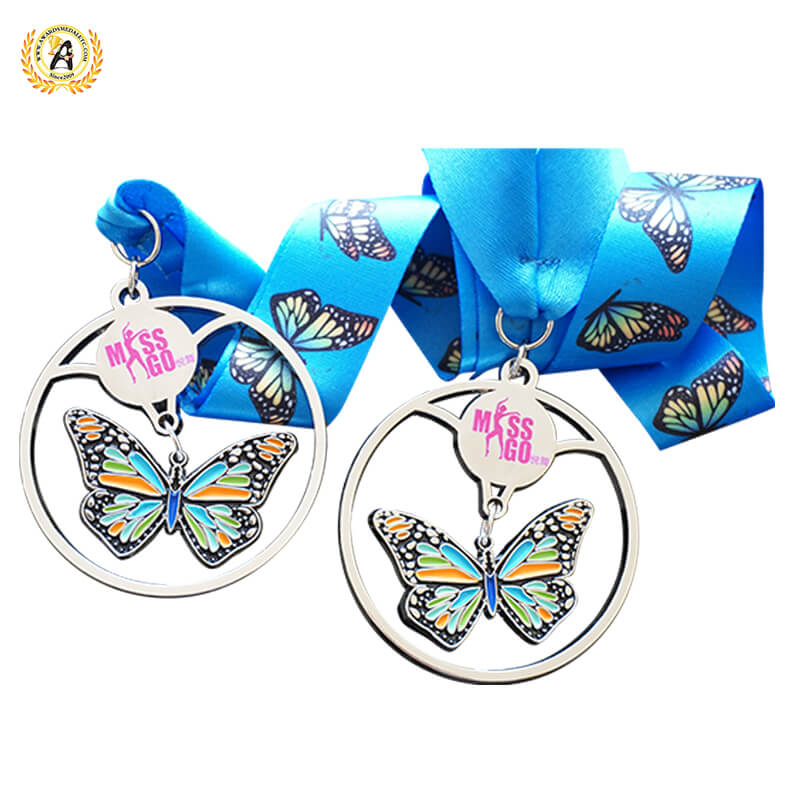 Zinc Alloy Metal Awards Stock Dance Medals, Metal Trophies Soft Enamel Colors Medallions