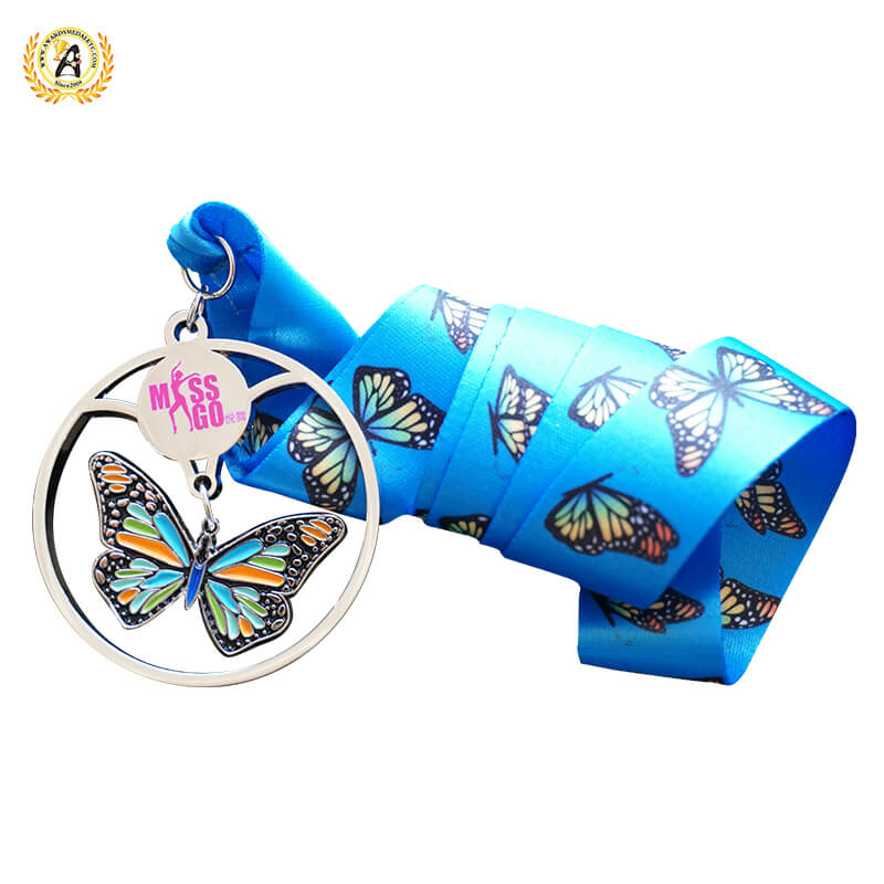 Zinc Alloy Metal Awards Stock Dance Medals, Metal Trophies Soft Enamel Colors Medallions