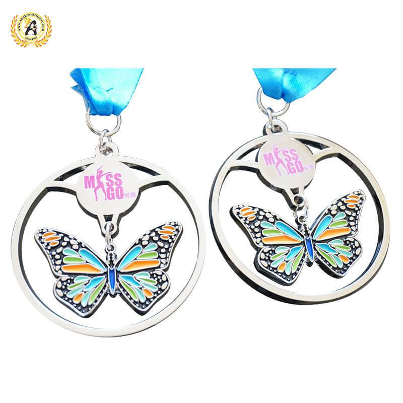 Zinc Alloy Metal Awards Stock Dance Medals, Metal Trophies Soft Enamel Colors Medallions