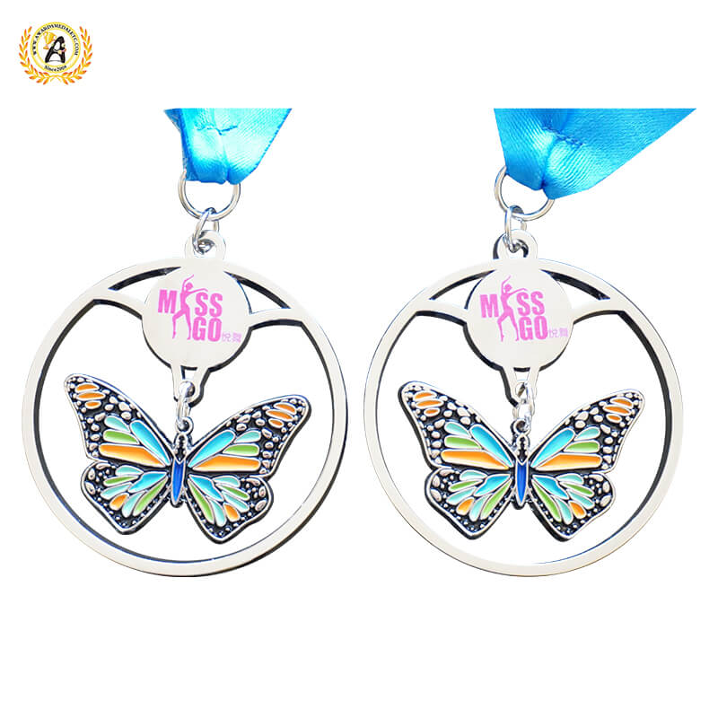 Zinc Alloy Metal Awards Stock Dance Medals, Metal Trophies Soft Enamel Colors Medallions