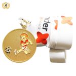 Zinc Alloy Metal Awards Stock Football Medals, Die Casting Soft Enamel Soccer Trophies