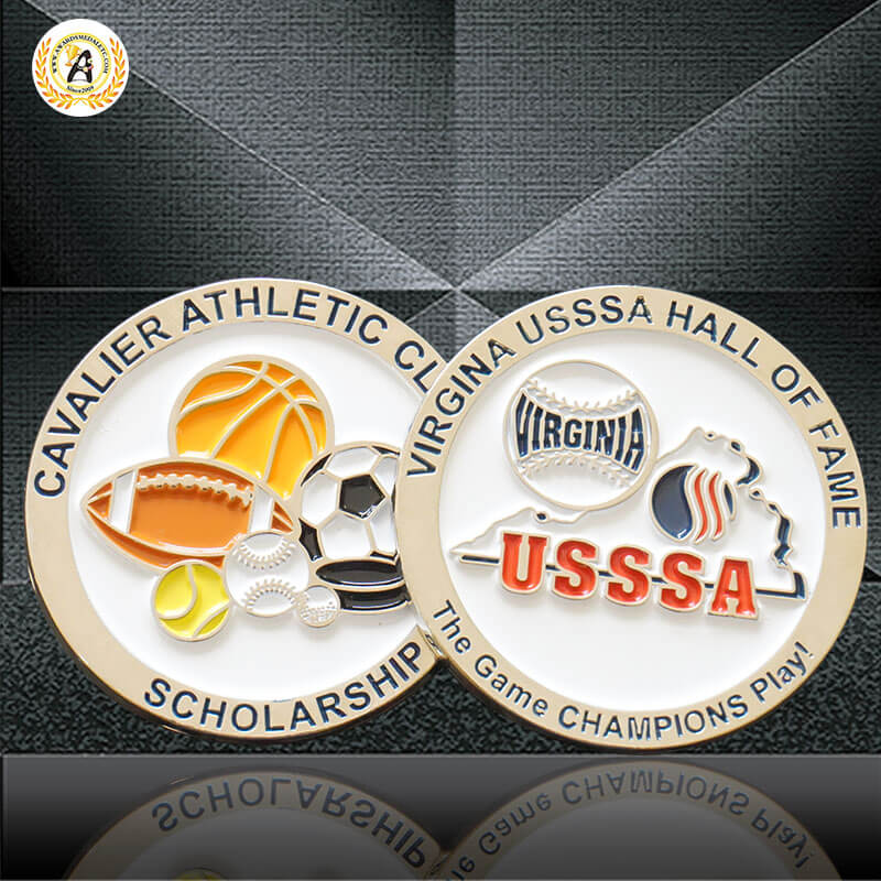 Custom A Challenge Coins With Your Own Design Of Sport Events For Sale, Soft Enamel Metal Coin Manufacturer In China