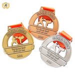 Zinc Alloy Metal Awards Stock Taekwondo Medals With Your Own Logos And Letters Without Mold Charge