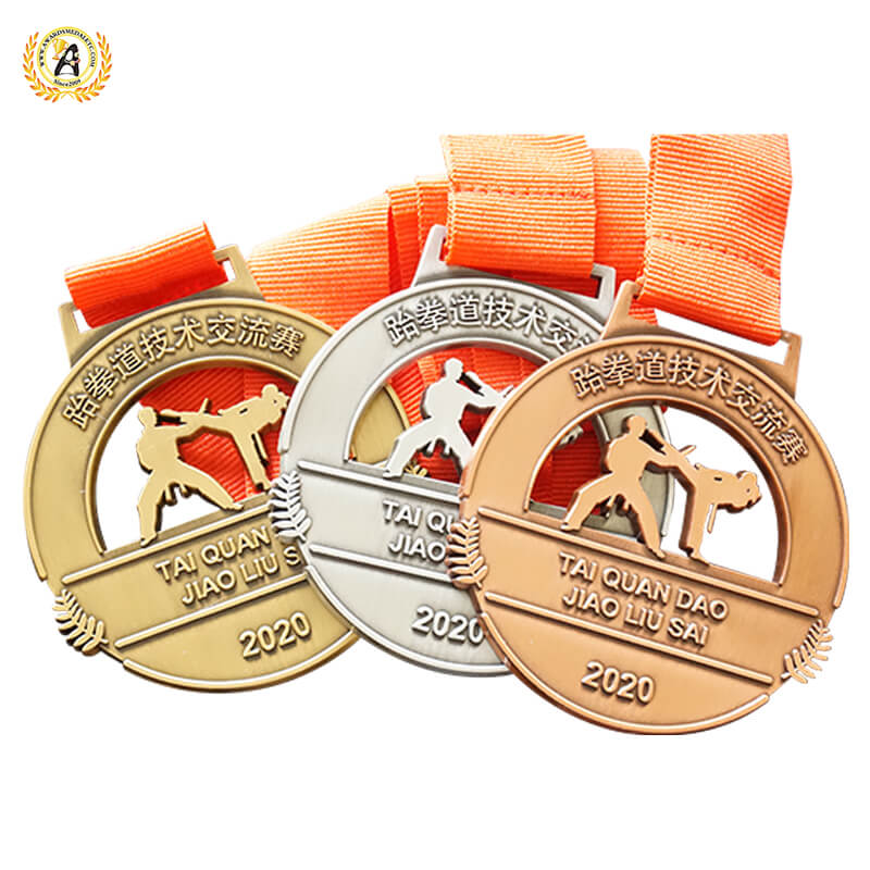Zinc Alloy Metal Awards Stock Taekwondo Medals With Your Own Logos And Letters Without Mold Charge