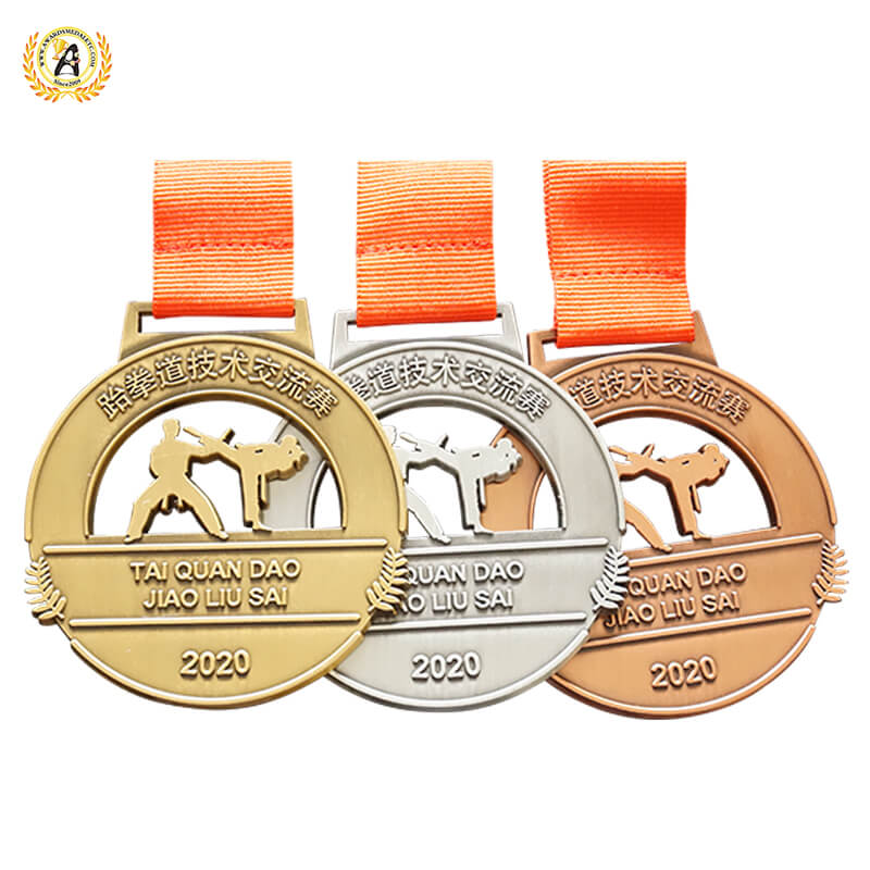 Zinc Alloy Metal Awards Stock Taekwondo Medals With Your Own Logos And Letters Without Mold Charge