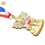 Zinc Alloy Stock Metal Dance Medals With Your Own Letters, Trophies and Awards With UV Printing Full Color