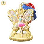 Zinc Alloy Stock Metal Dance Medals With Your Own Letters, Trophies and Awards With UV Printing Full Color
