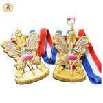 Zinc Alloy Stock Metal Dance Medals With Your Own Letters, Trophies and Awards With UV Printing Full Color