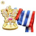 Zinc Alloy Stock Metal Dance Medals With Your Own Letters, Trophies and Awards With UV Printing Full Color