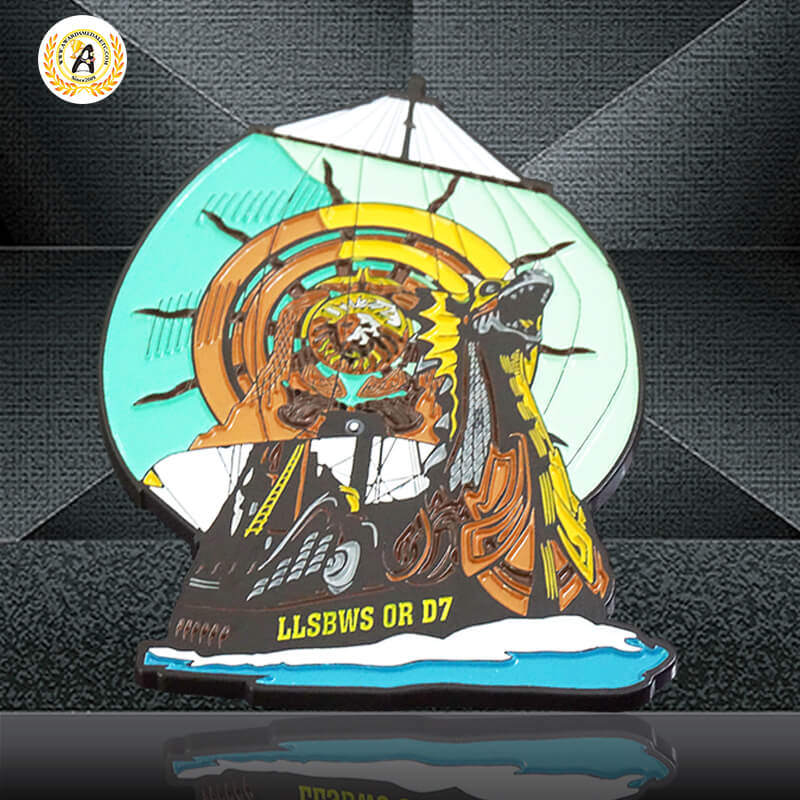 Die Strucking Custom Badges Soft Eaneml Filling With Your Own Logo, Best Service No MOQ