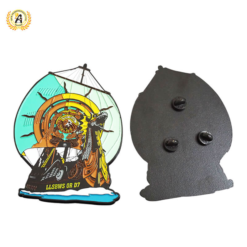 Die Strucking Custom Badges Soft Eaneml Filling With Your Own Logo, Best Service No MOQ