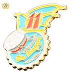Die Strucking Personalized Name Tags, Hard Enamel Metal Badges With Your Own Design, No MOQ