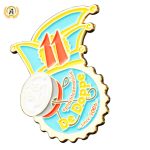 Die Strucking Personalized Name Tags, Hard Enamel Metal Badges With Your Own Design, No MOQ
