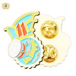 Die Strucking Personalized Name Tags, Hard Enamel Metal Badges With Your Own Design, No MOQ