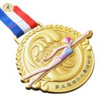 Zinc Alloy Material Stock Metal Swimming Medals, Cheap Sports Awards Personalized Gold Trophies