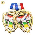 3D Model Stock Taekwondo Medal, Metal Medallions For Sale, Soft Enamel With UV Printing Full Color.