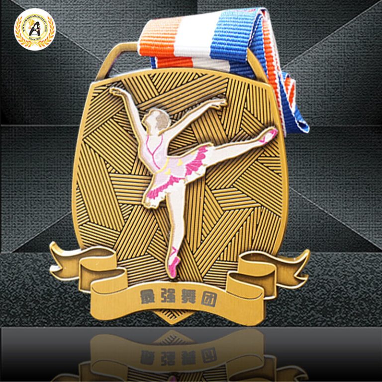 Get a Pretty Zinc Alloy Metal Awards Stock Dance Medals, Trophies With Your Logos On It.