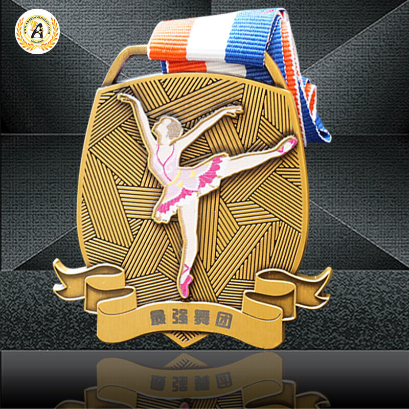 Get a Pretty Zinc Alloy Metal Awards Stock Dance Medals, Trophies With Your Logos On It.