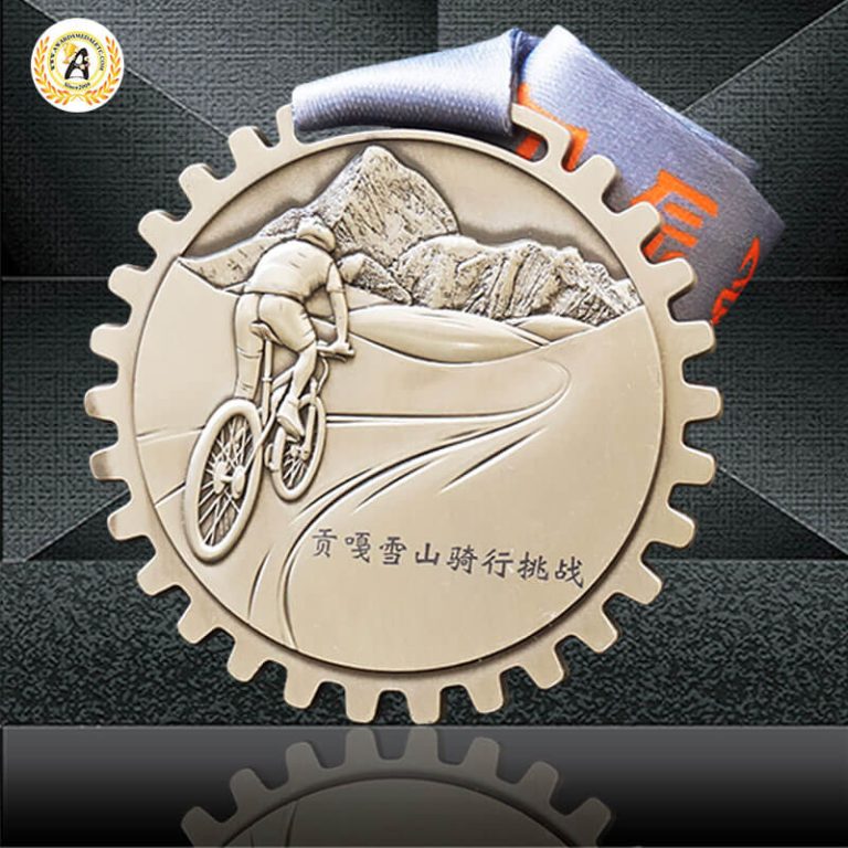 Design The Virtual Cycling Medals For The Members Of Your Team, Metal Awards Bike Medallions