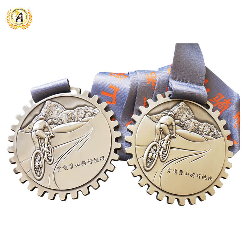 Design The Virtual Cycling Medals For The Members Of Your Team, Metal Awards Bike Medallions