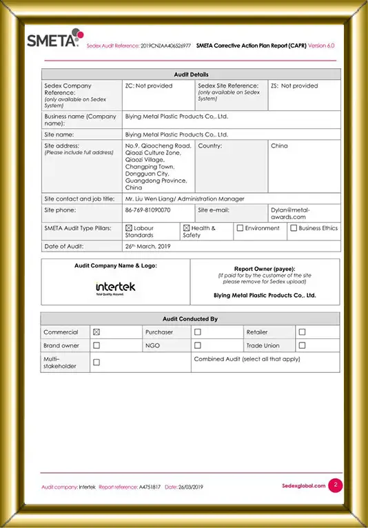 Certification
