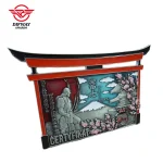 Custom Standing Display Metal Award Plaques, Transparent Metal Medallions.