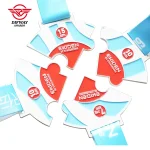 Customized Puzzle Cool Marathon Medals, Relay Connectable Running Finisher Medallions.
