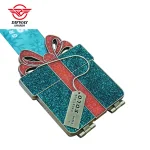 Custom Gift Box Great Run Medals, Christmas Virtual Race Finisher Medallions.