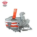 Custom Desktop Display 3D Relief Medals and Ribbons, Virtual Run Finisher Medallions.