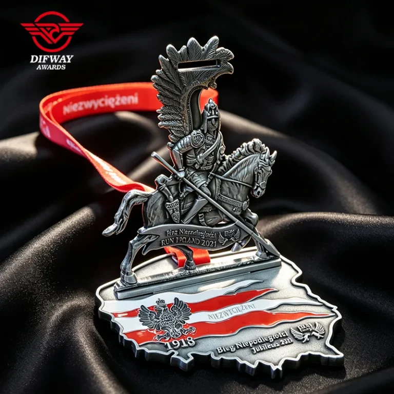Custom Desktop Display 3D Relief Medals and Ribbons, Virtual Run Finisher Medallions.