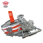 Custom Desktop Display 3D Relief Medals and Ribbons, Virtual Run Finisher Medallions.