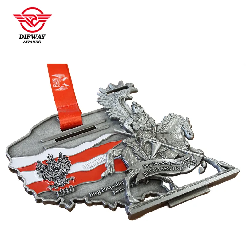 Custom Desktop Display 3D Relief Medals and Ribbons, Virtual Run Finisher Medallions.