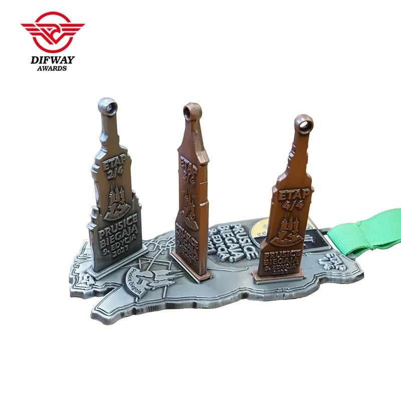 Custom Stackable Interchangeable Desktop Display Medals and Trophies.
