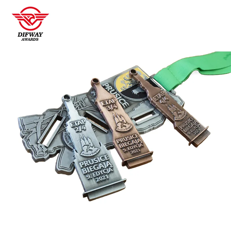 Custom Stackable Interchangeable Desktop Display Medals and Trophies.