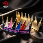 Crown Shaped Tabletop Metal Souvenir Plaques and Awards, Zinc Alloy Medals