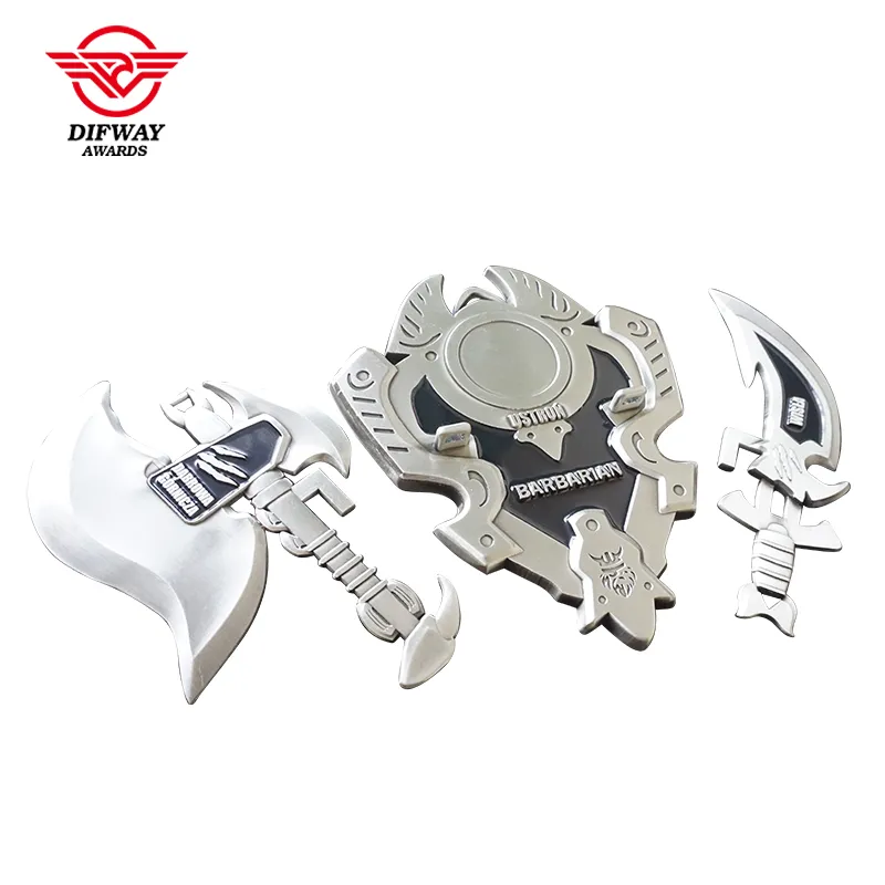 Customized Interlocking Finisher Medals, Fantasy Game Collectible Souvenir Medallions.