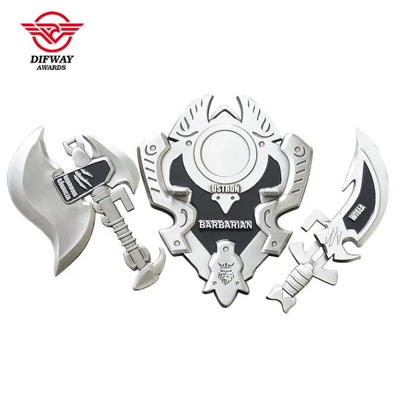 Customized Interlocking Finisher Medals, Fantasy Game Collectible Souvenir Medallions.