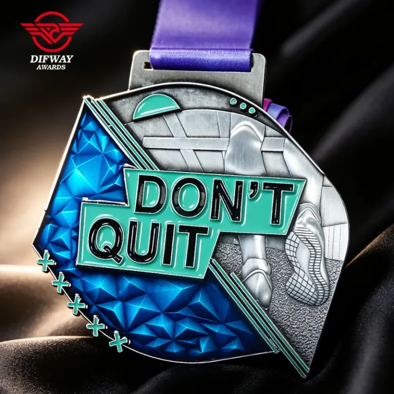 Custom Marathon Race Medals, Zinc Alloy Soft Enamel Virtual Running Finisher Medallions.