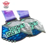 Custom Marathon Race Medals, Zinc Alloy Soft Enamel Virtual Running Finisher Medallions.