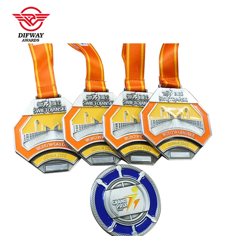 Custom Interlocking Personalized Running Medals, Challenge Marathon Race Medallions.