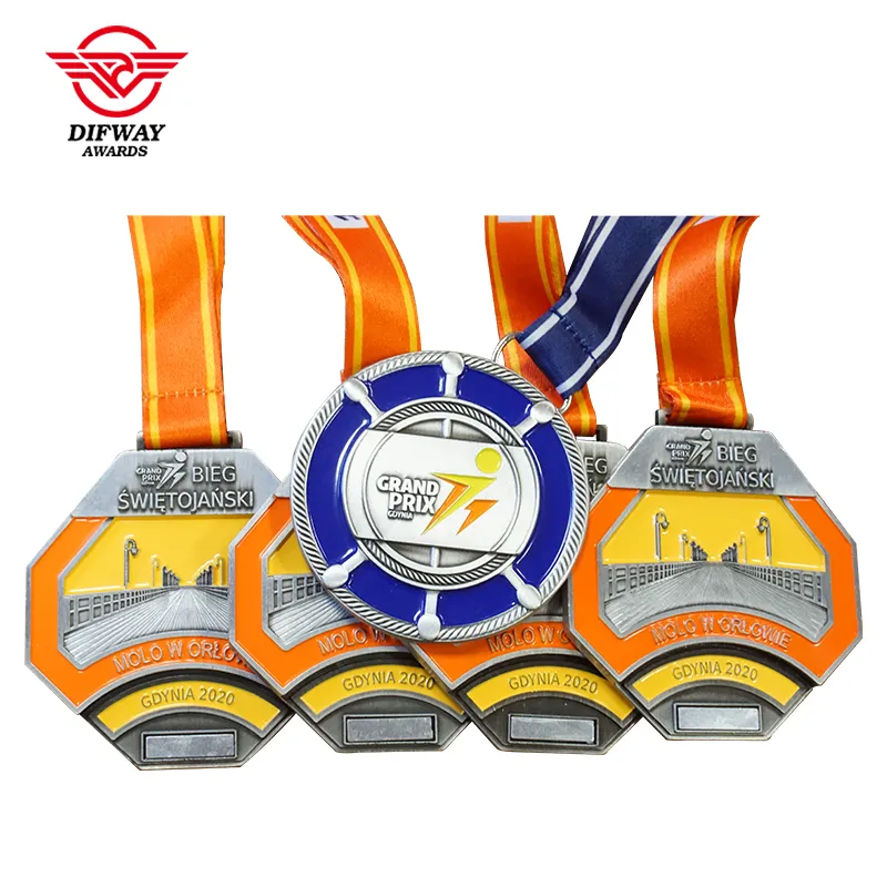 Custom Interlocking Personalized Running Medals, Challenge Marathon Race Medallions.