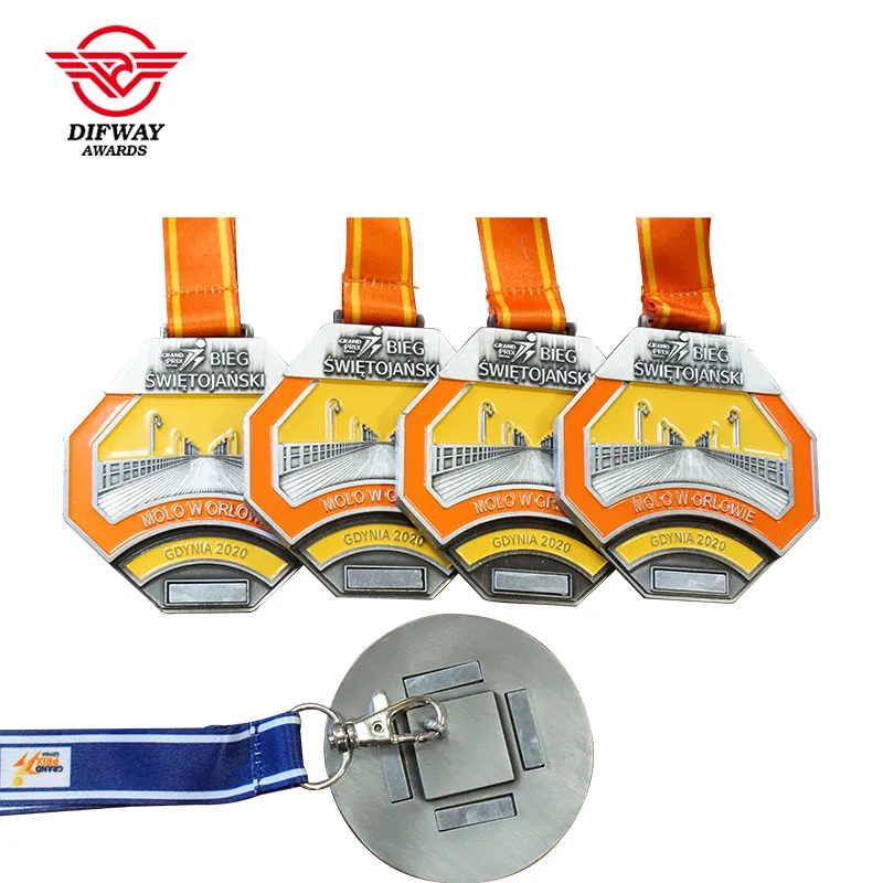 Custom Interlocking Personalized Running Medals, Challenge Marathon Race Medallions.