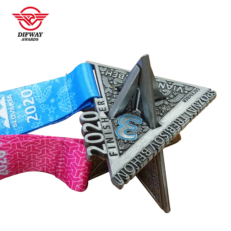 Custom Interlocking Relay Race Medal, Challenge Finisher Sports Medallions.
