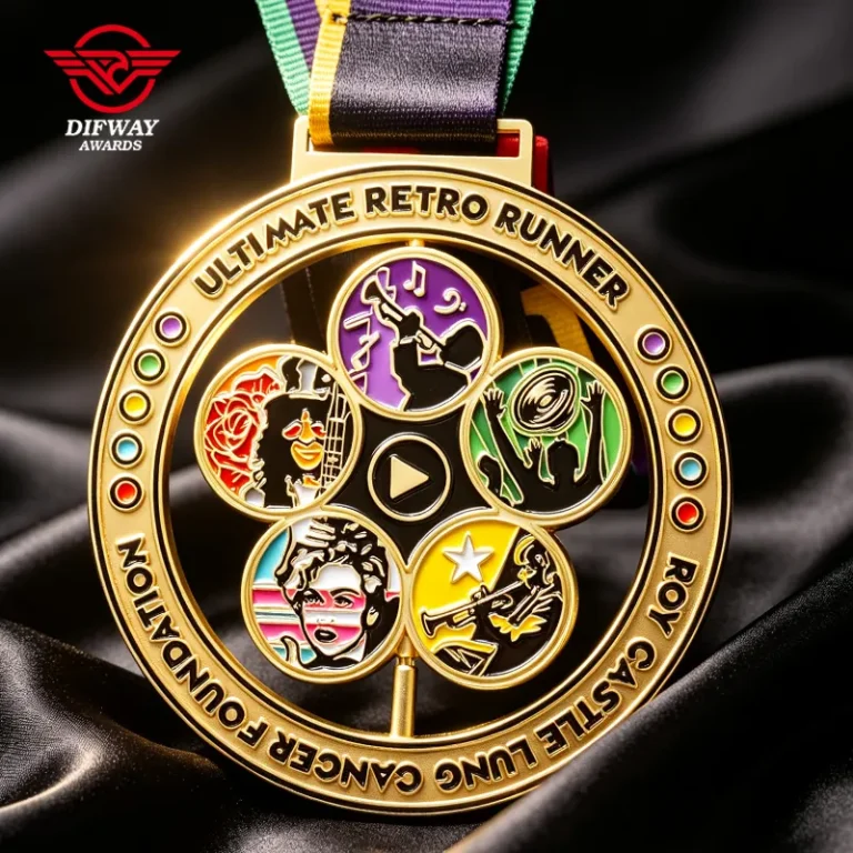 Die Casting Rotatable Spinner Medals, Custom Spinner Race Metal Medallions.