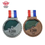 Custom Virtual Races Medals, Die Cast Mountain Challenge Transparent Medallions.