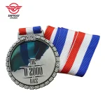 Custom Virtual Races Medals, Die Cast Mountain Challenge Transparent Medallions.